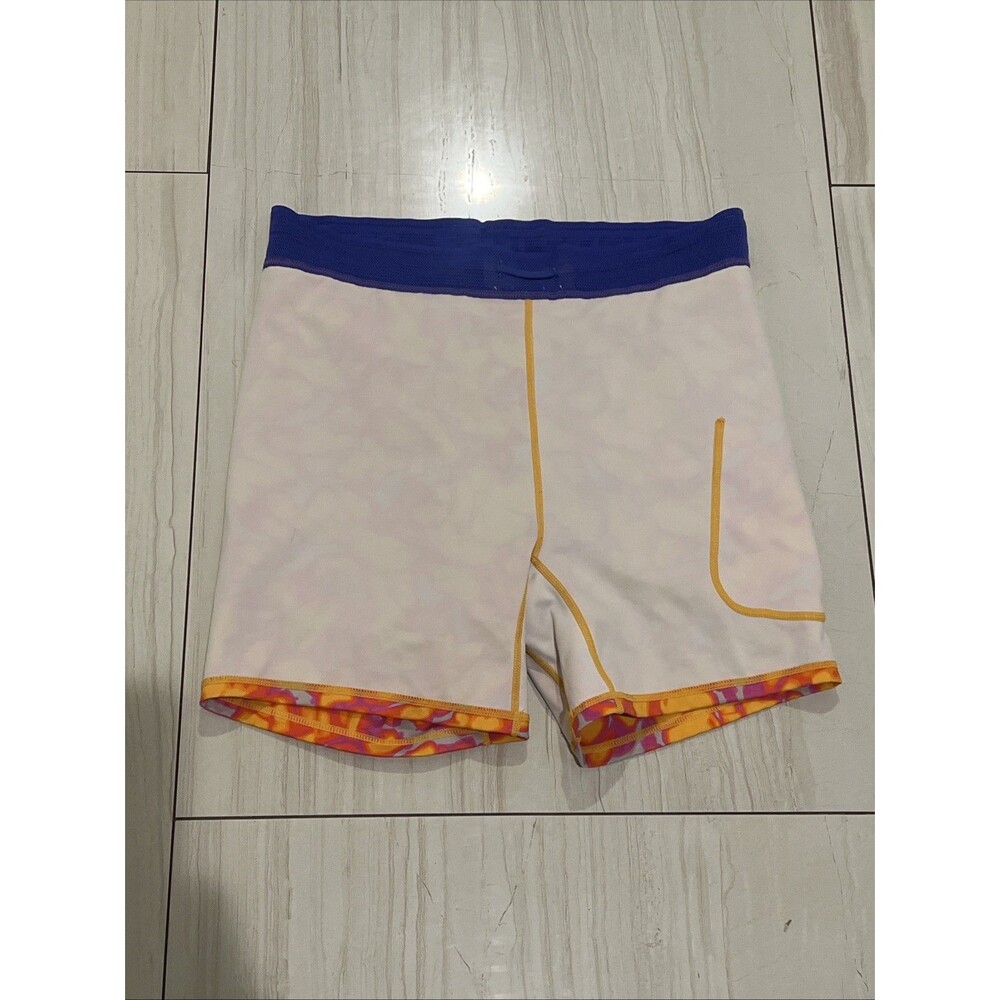 Fabletics Perforated Run 2" Shorts 2-in-1 Design Cobalt Purple Orange Medium - Picture 5 of 11